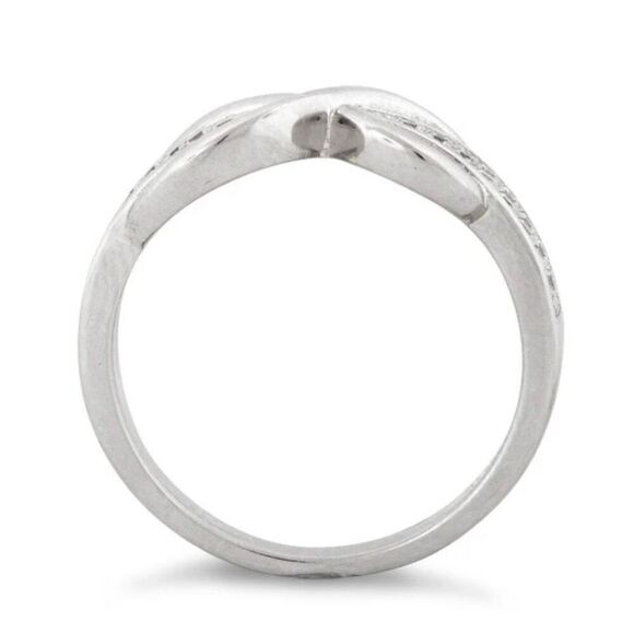 Sterling Silver Infinity Pave CZ Ring New - Picture 3 of 4